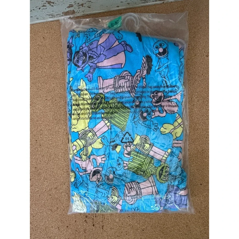 Sesame Street Lounge Pants Men's 2XL Blue Knit Pajama Sleep Pants NWT